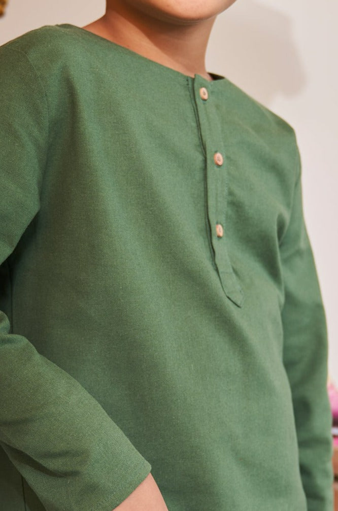 boy top long sleeves button eid kenduri event wear 