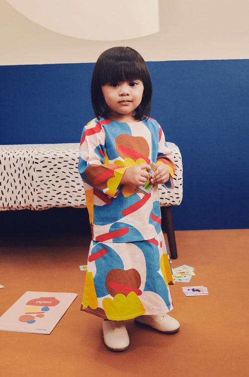 Baby Kurung Dress Jellybean Print