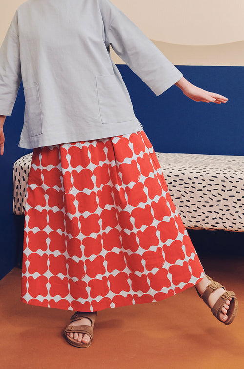Girl Teacup Skirt Bubblegum Print
