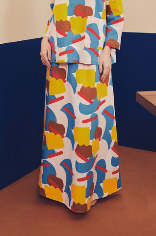 baju raya family sedondon adult woman classic skirt jellybean print