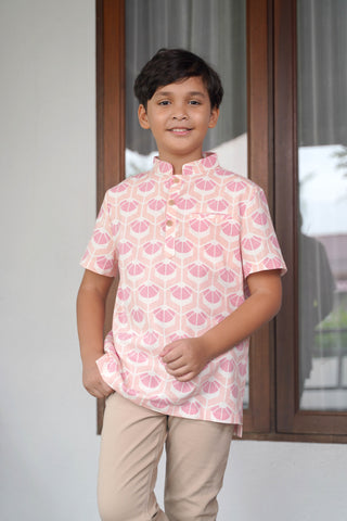 The Nikmat Collection Boy Short Sleeves Shirt Cupcake Print