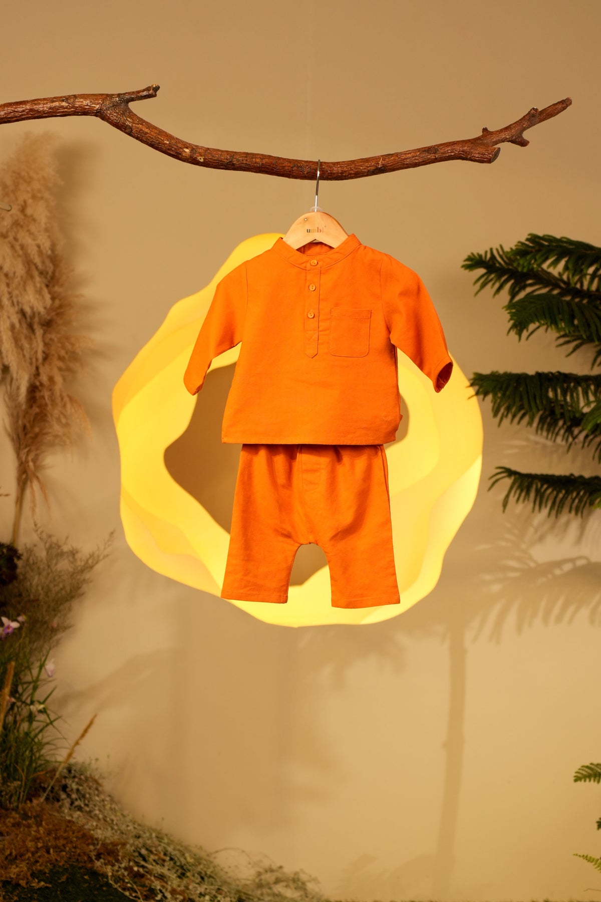 The Secret Garden Baby Baju Melayu Set Orange