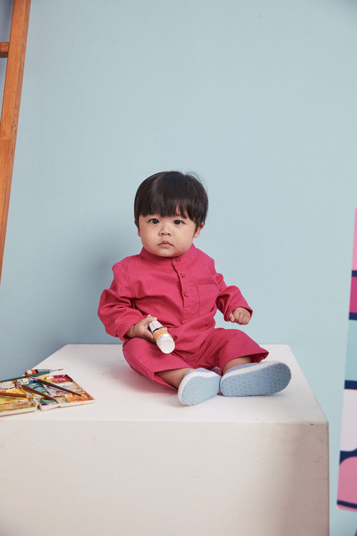 The Arte Baby Baju Melayu Set Fuchsia