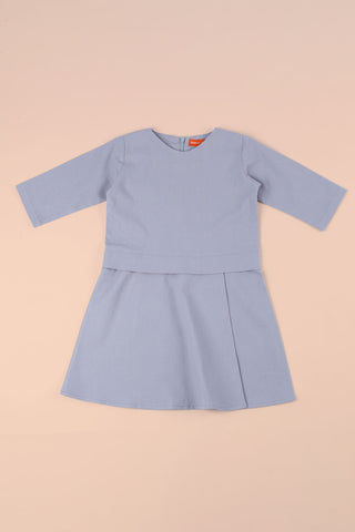 cotton linen baby kurung dress