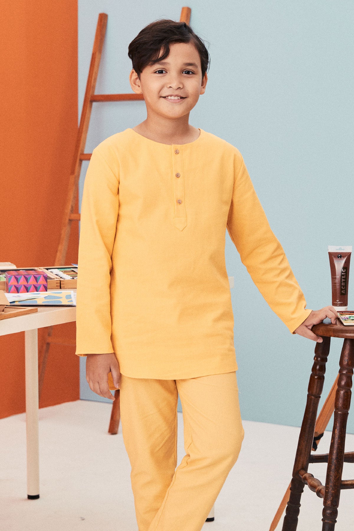 boy top cotton linen kurta for boys 