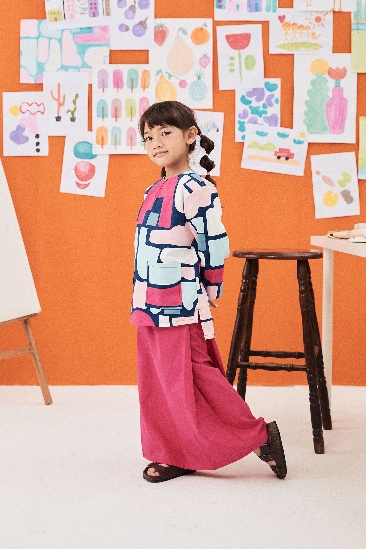 The Arte Girl Baju Kurung Top Picasso Print