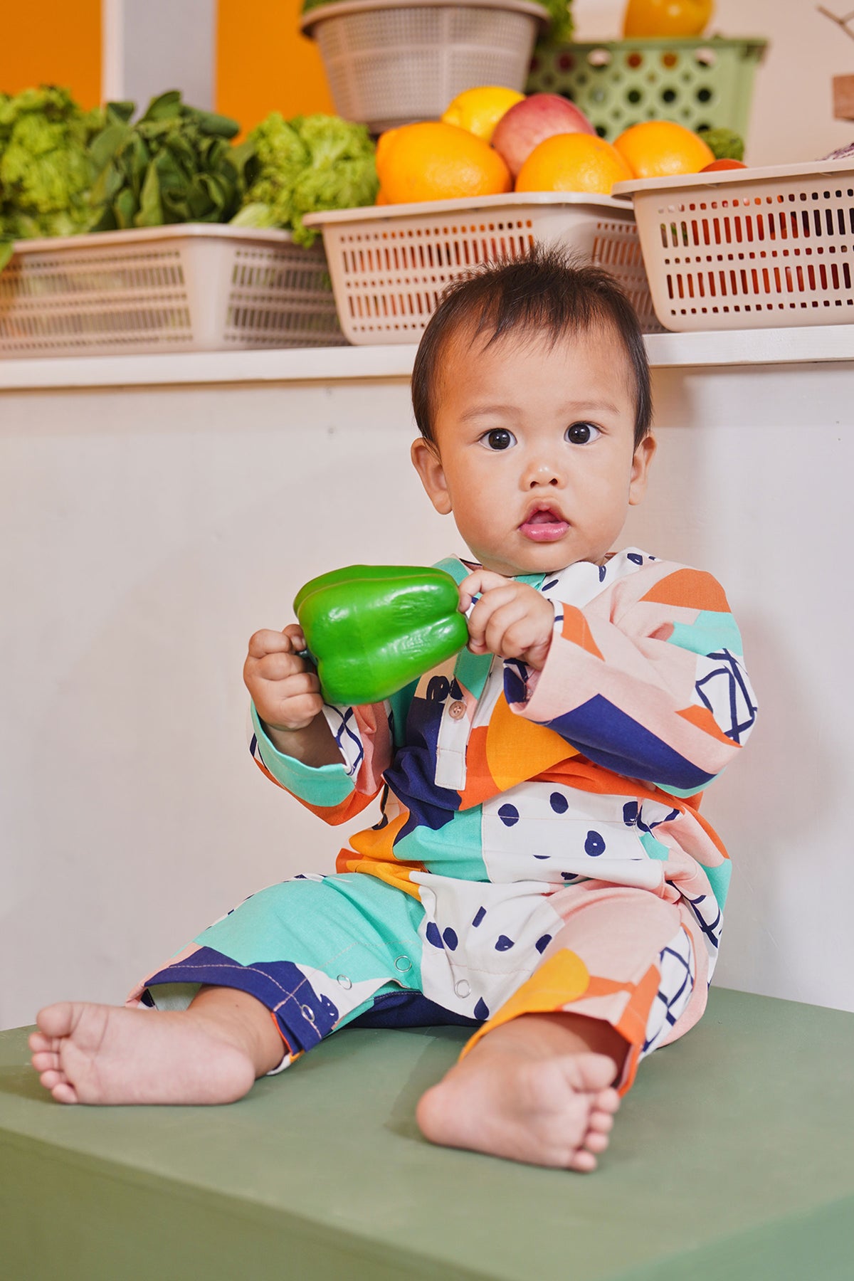 Baju raya family sedondon baby jumpsuit fruitpunch print
