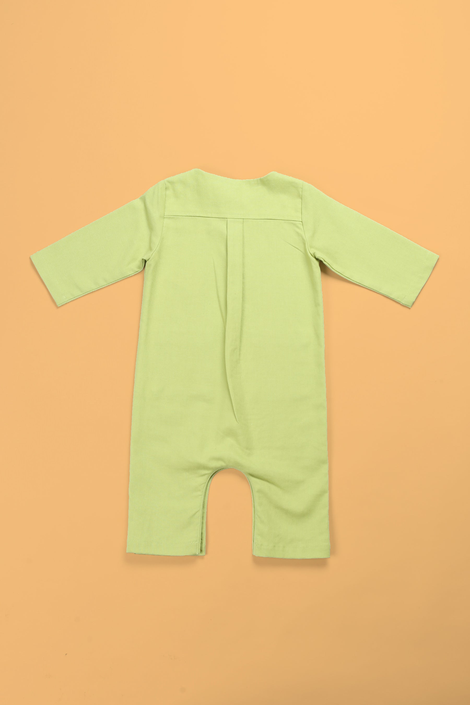  cotton linen printed baby jumpsuit 