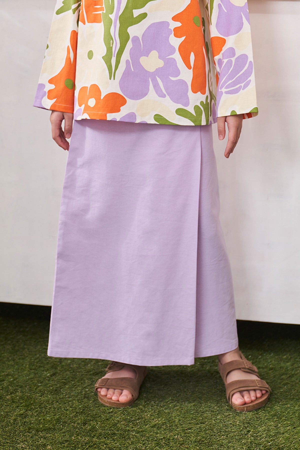 baju raya family sedondon girl classic skirts lilac