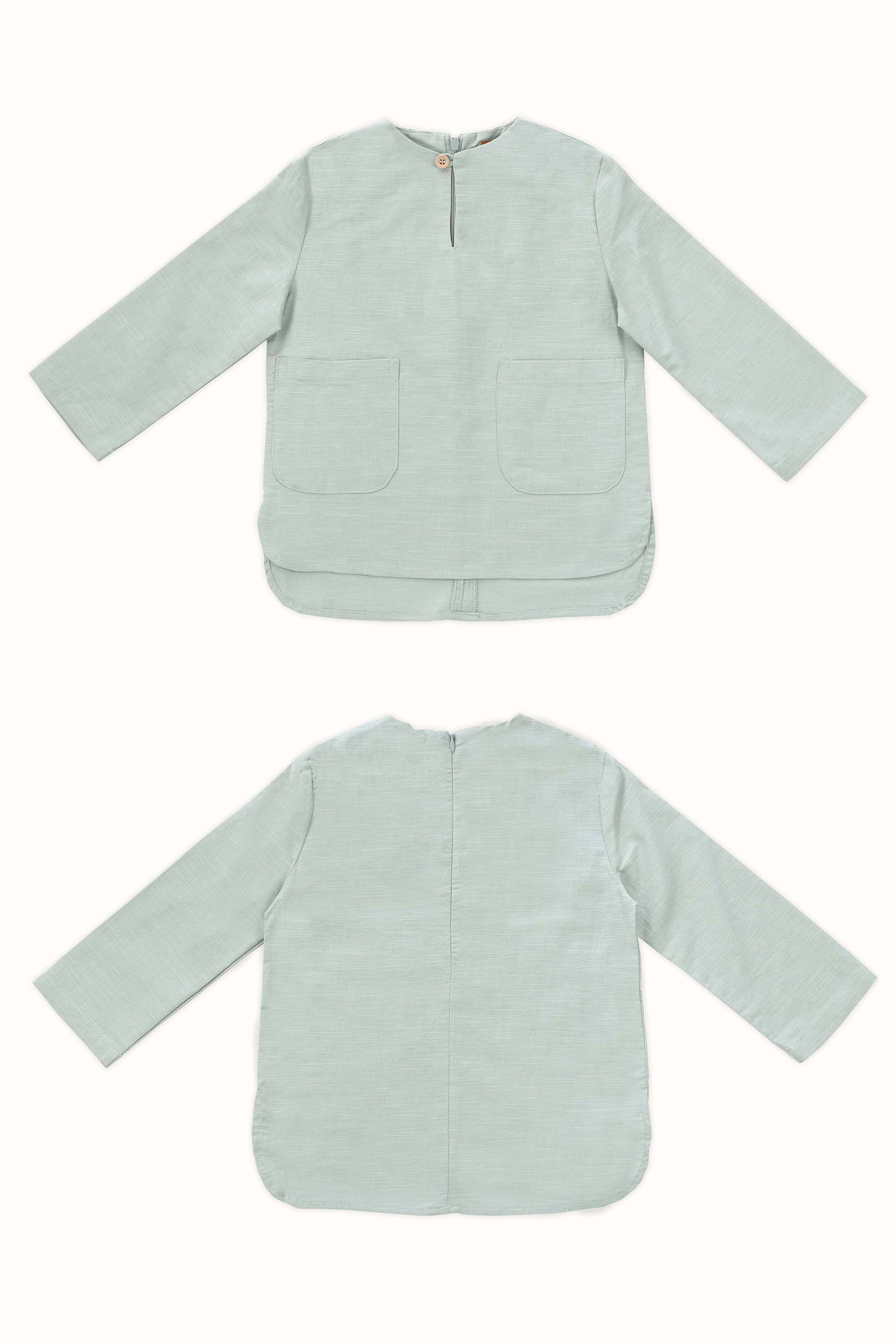 cotton linen baju kurung top