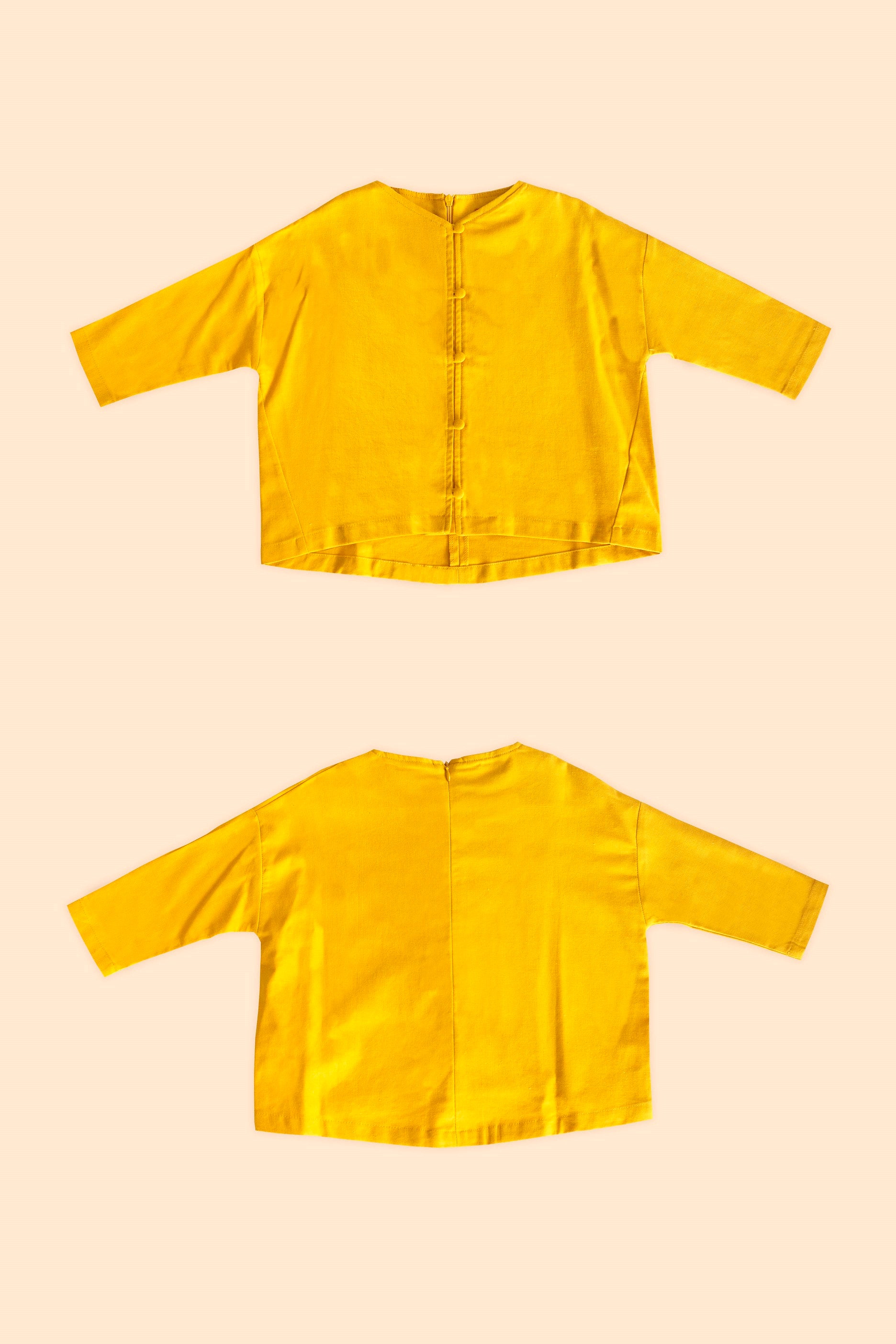 umbikids cahya button blouse mustard