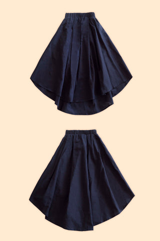 The Cahya Teacup Skirt Navy Blue