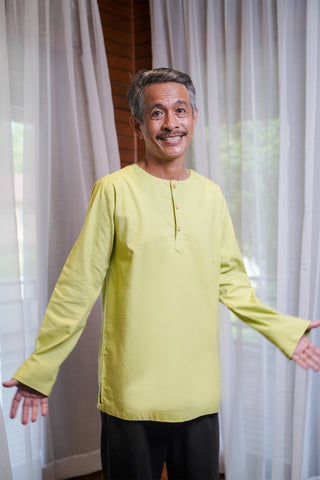 At The Market Collection Men Kurta Lime Green