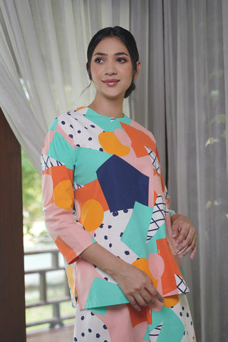 At The Market Collection Women Boxy Blouse Fruit Punch Print
