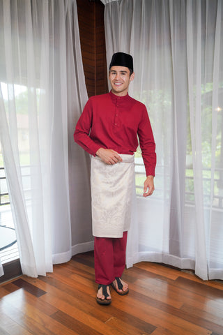 Men Baju Melayu Set Red