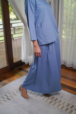 The Pesta Collection Women Flare Skirt Pigeon Blue