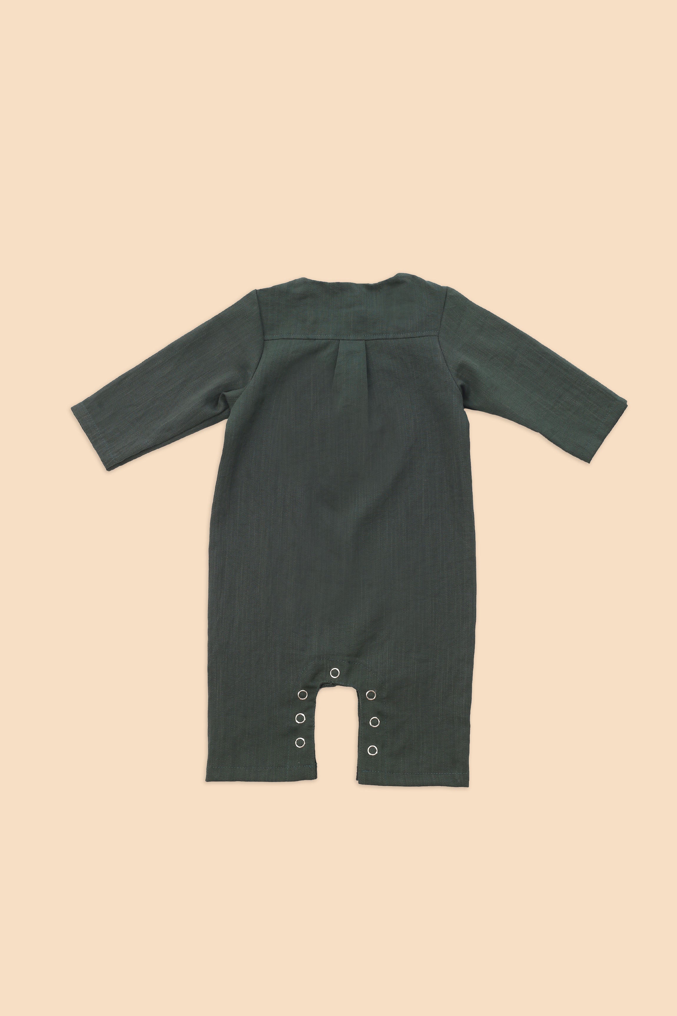 long sleeve baby jumpsuit button 