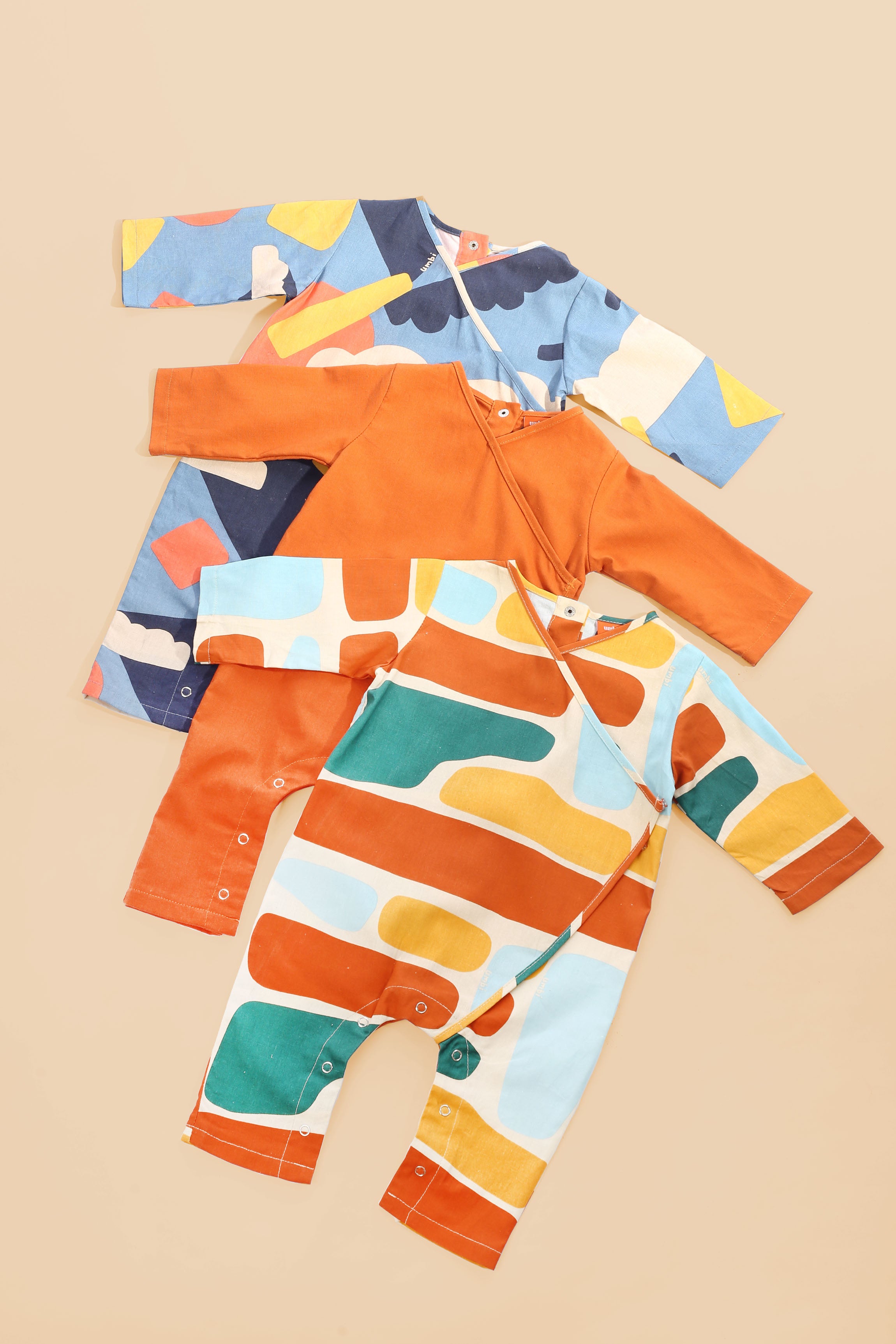 The Matahari Baby Kimono Jumpsuit Orange