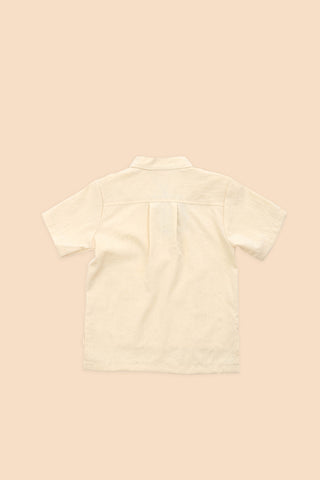 The Matahari Modern Short Sleeves Shirt Beige