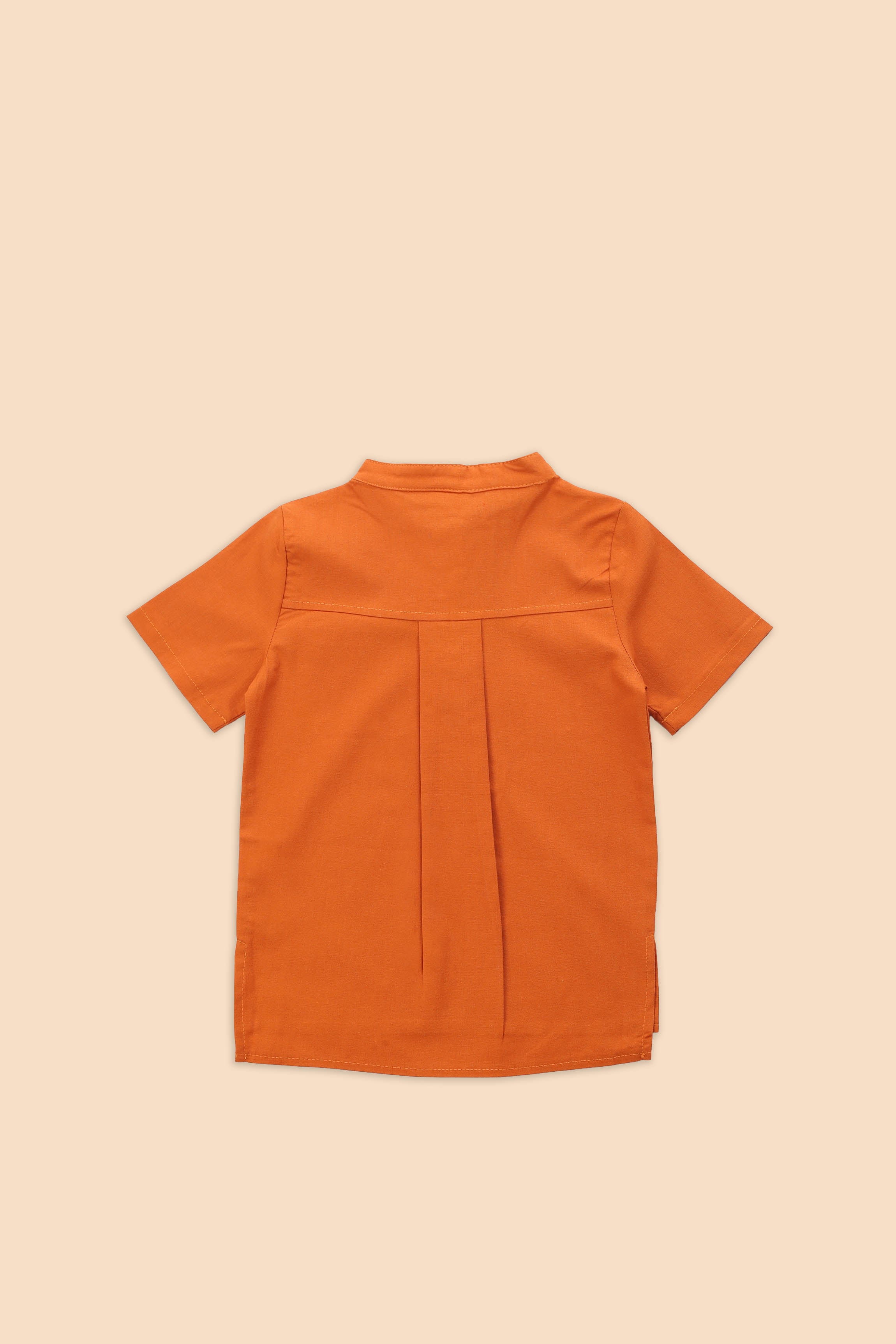 The Matahari Short Sleeves Shirt Orange