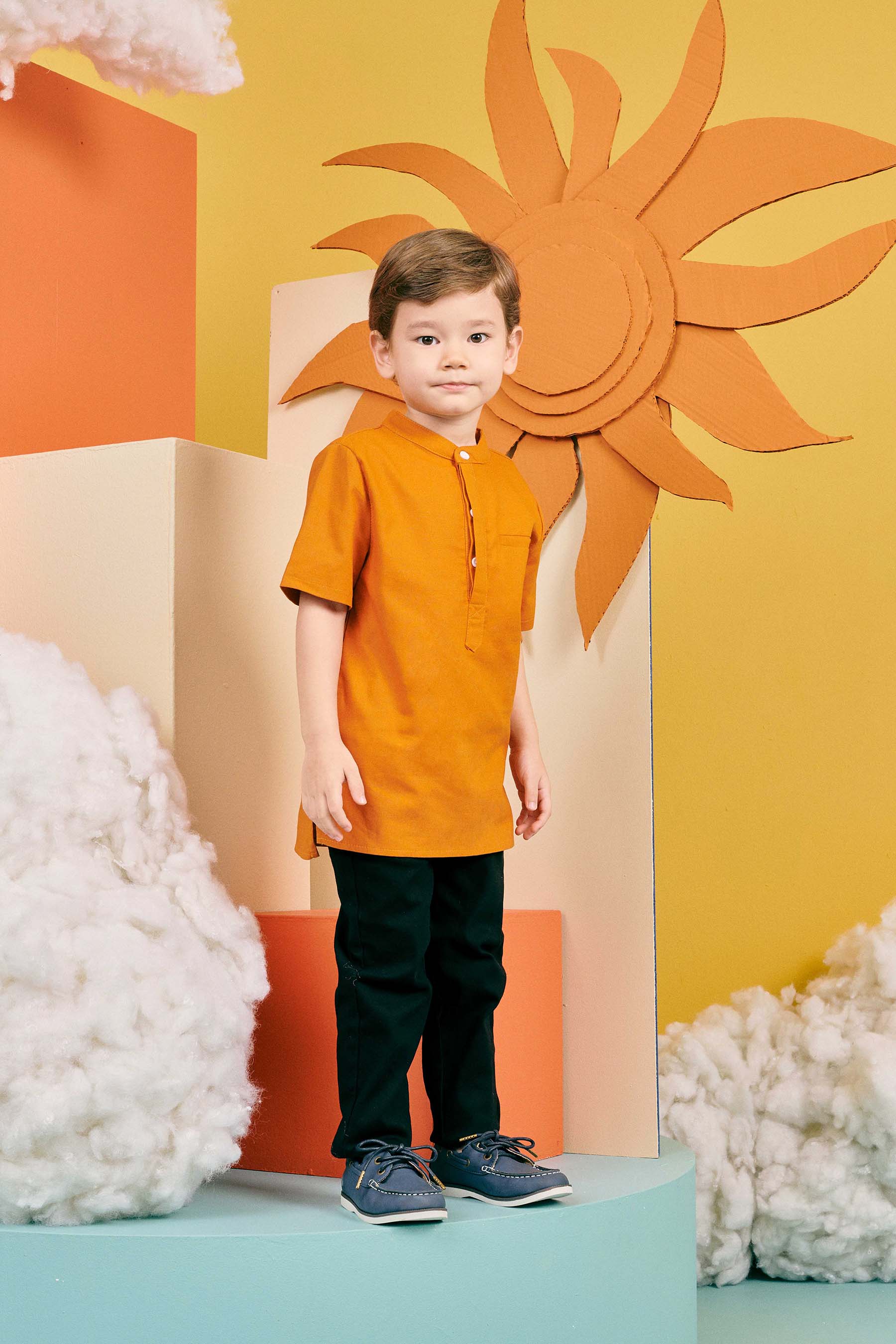The Matahari Short Sleeves Shirt Orange