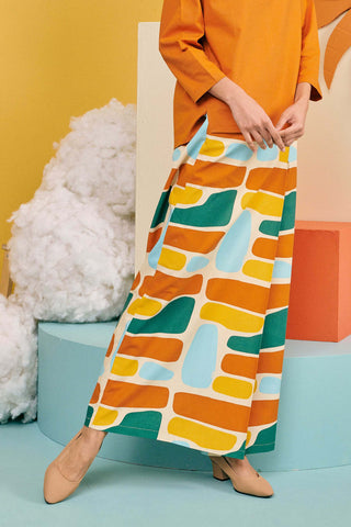 baju raya family sedondon adult women classic skirt stonehenge print