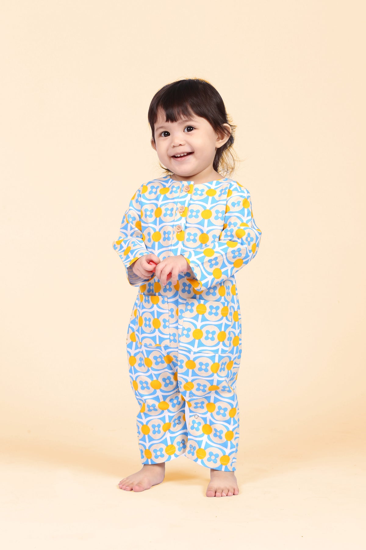 baju raya family sedondon kids baby jumpsuit pulut print