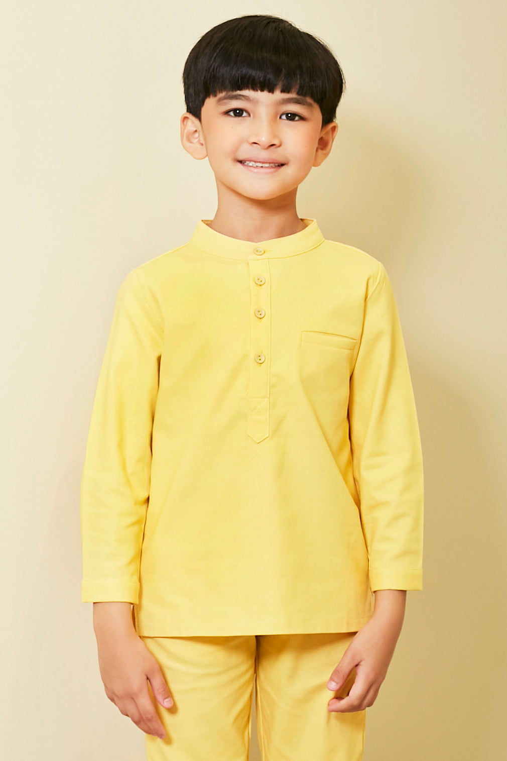 baju raya family sedondon baju melayu set yellow