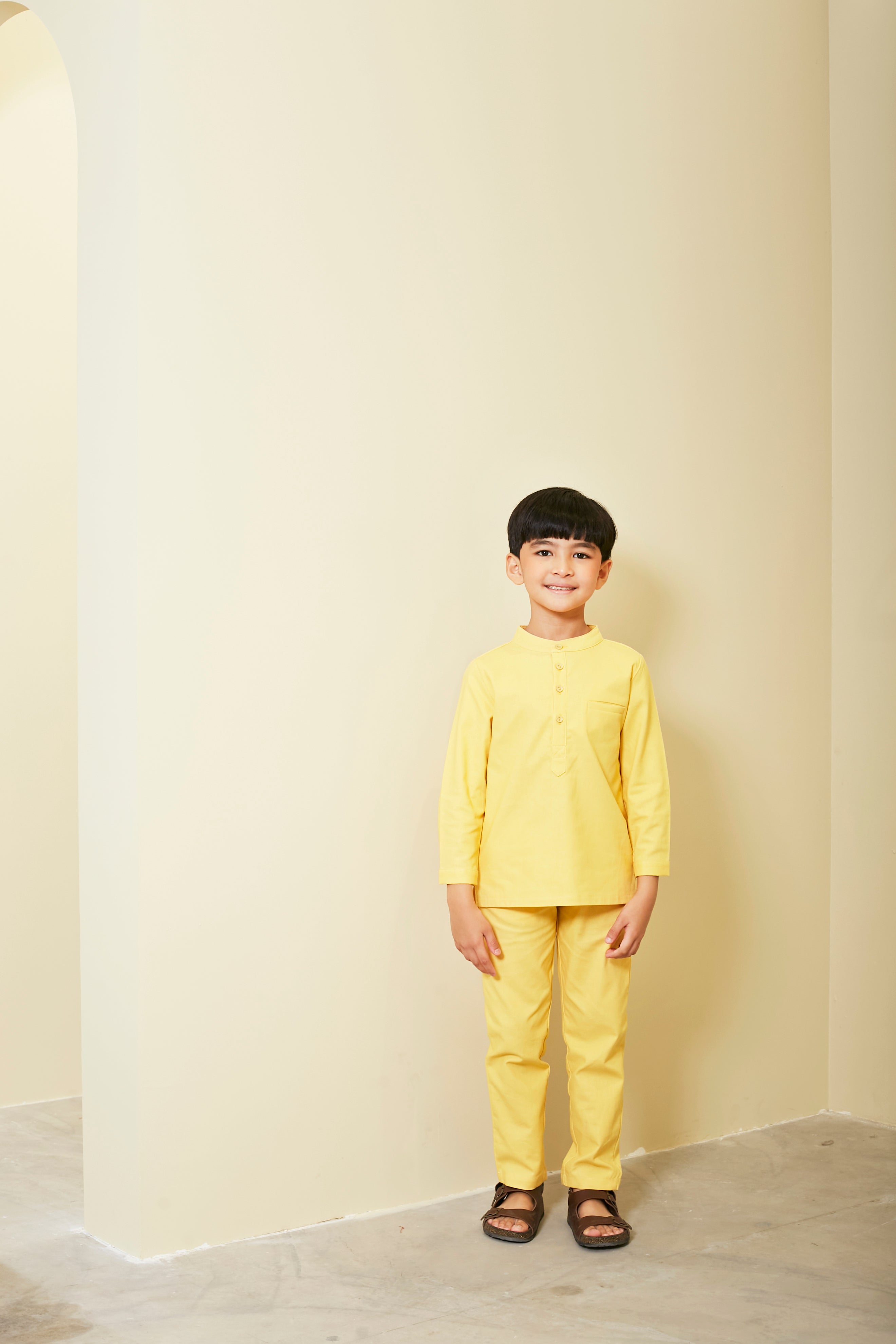 baju raya yellow umbi kids