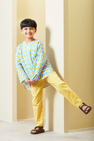 boy bottom long pants zipped eid raya kenduri event wear