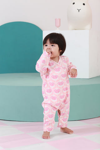 one piece baby rompers long sleeve button eid raya kenduri event wear