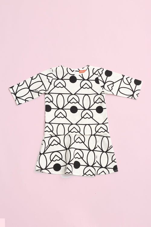 The Nikmat Collection Baby Kurung Dress Fuji Print