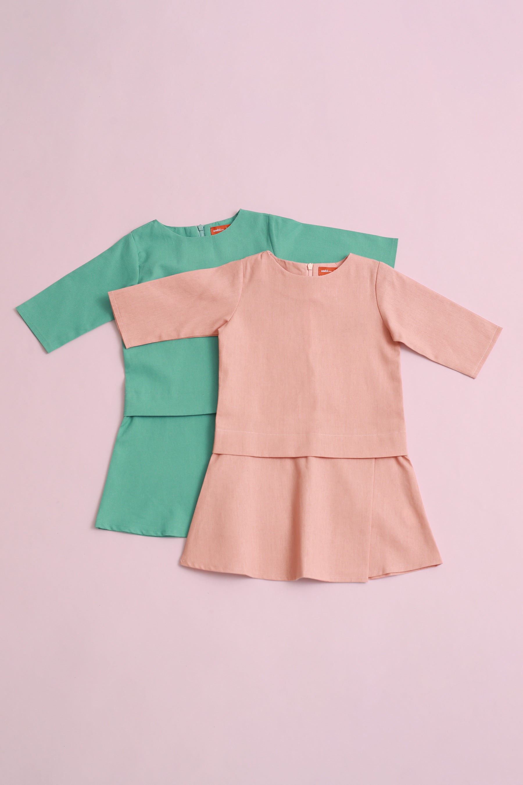 cotton linen baby kurung dress