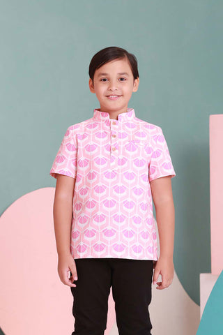 baju raya family sedondon kids boy shirt cupcake print 