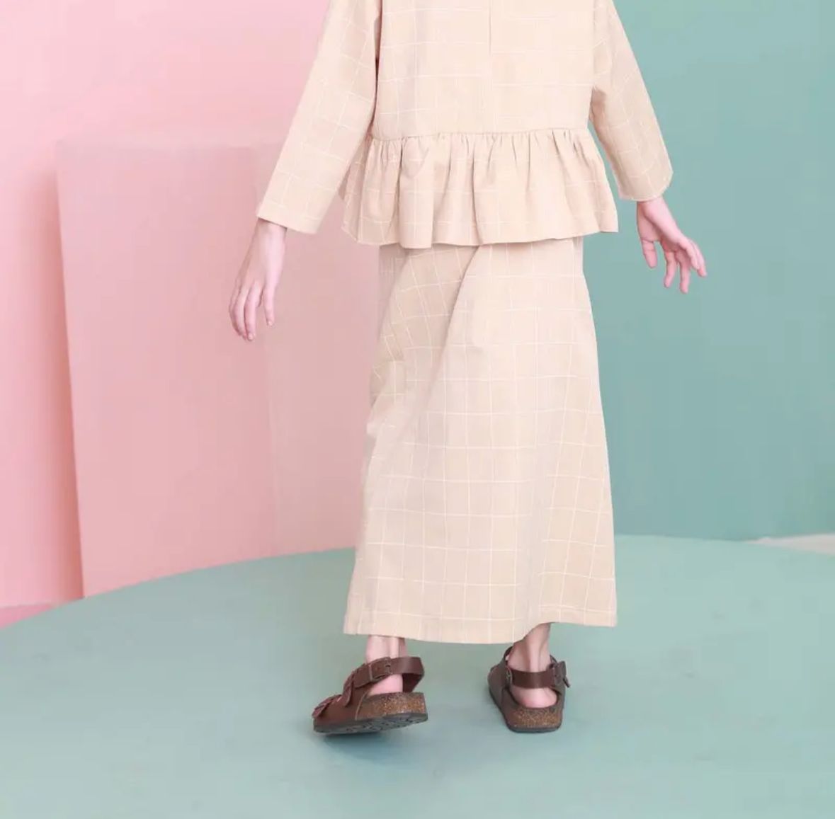 cotton linen girl classic skirt
