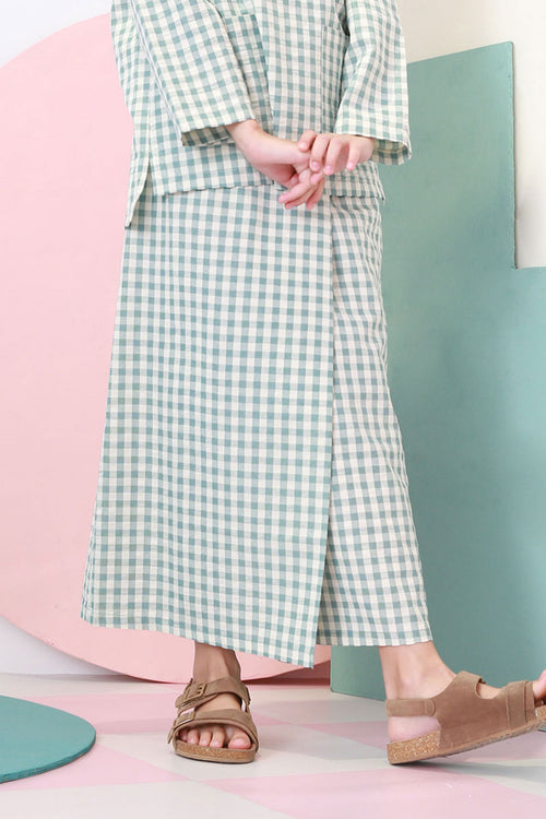 The Nikmat Collection Girl Classic Skirt Checked Tiffany