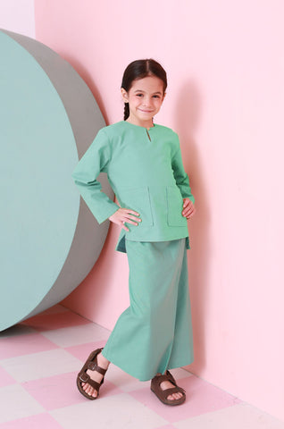 The Nikmat Collection Girl Kurung Top Tiffany