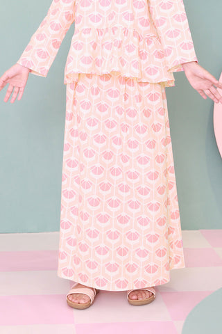 baju raya family sedondon kids girl teacup skirt cupcake print