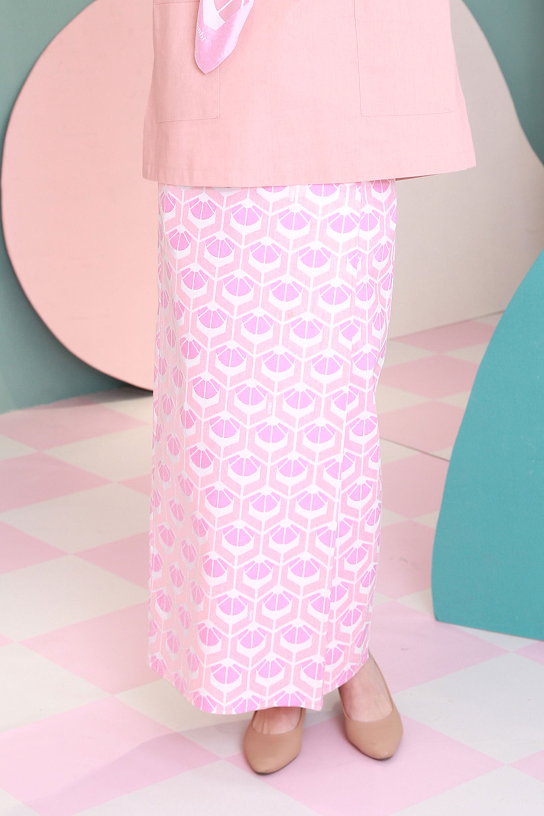 baju raya family sedondon adult women classic skirt cupcake print