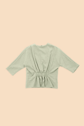 The Nostalgia Ruched Top Matcha Green