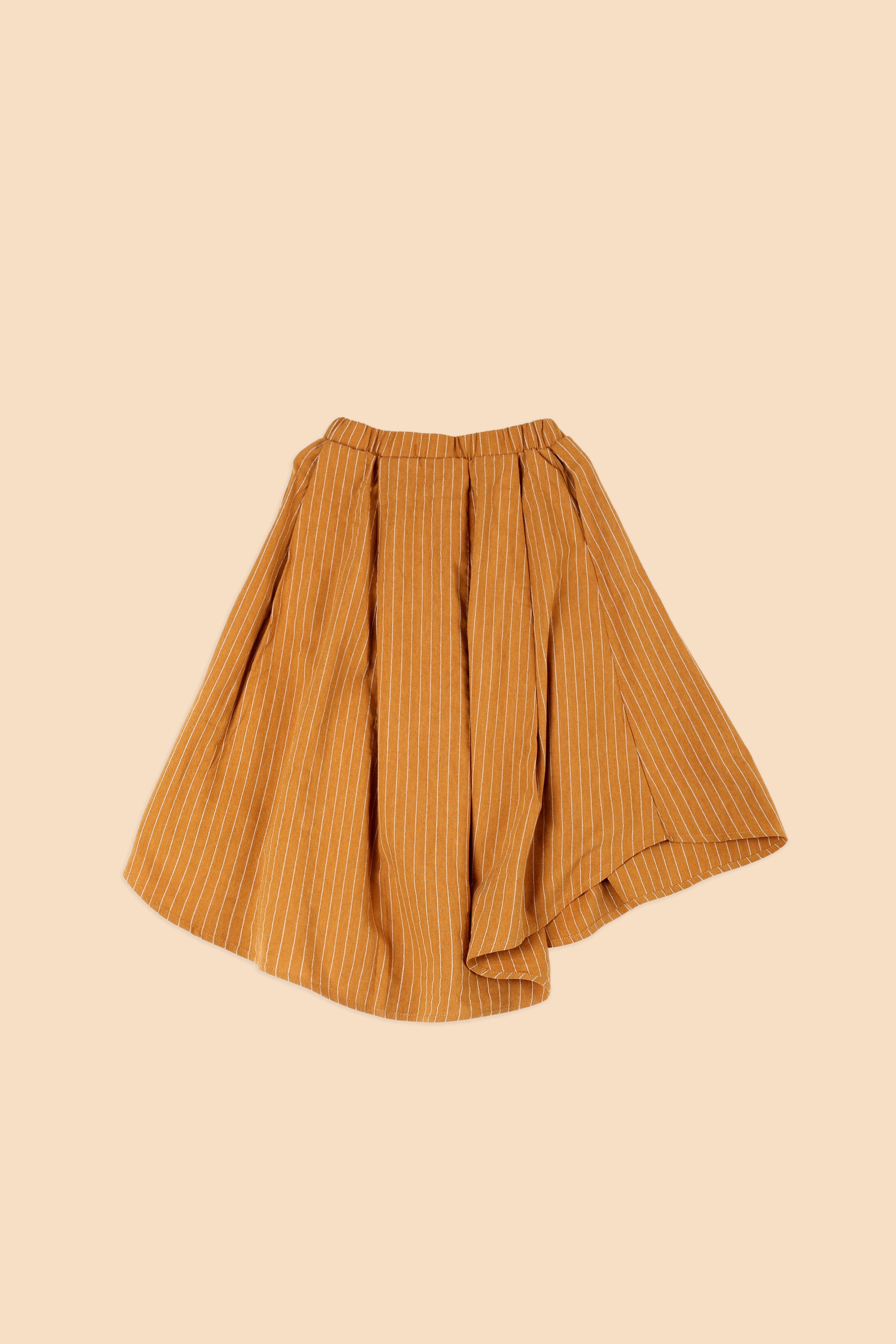 The Nostalgia Teacup Skirt Brown Stripes