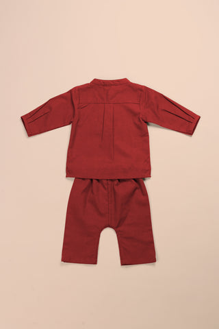 Baby Baju Melayu Set Red