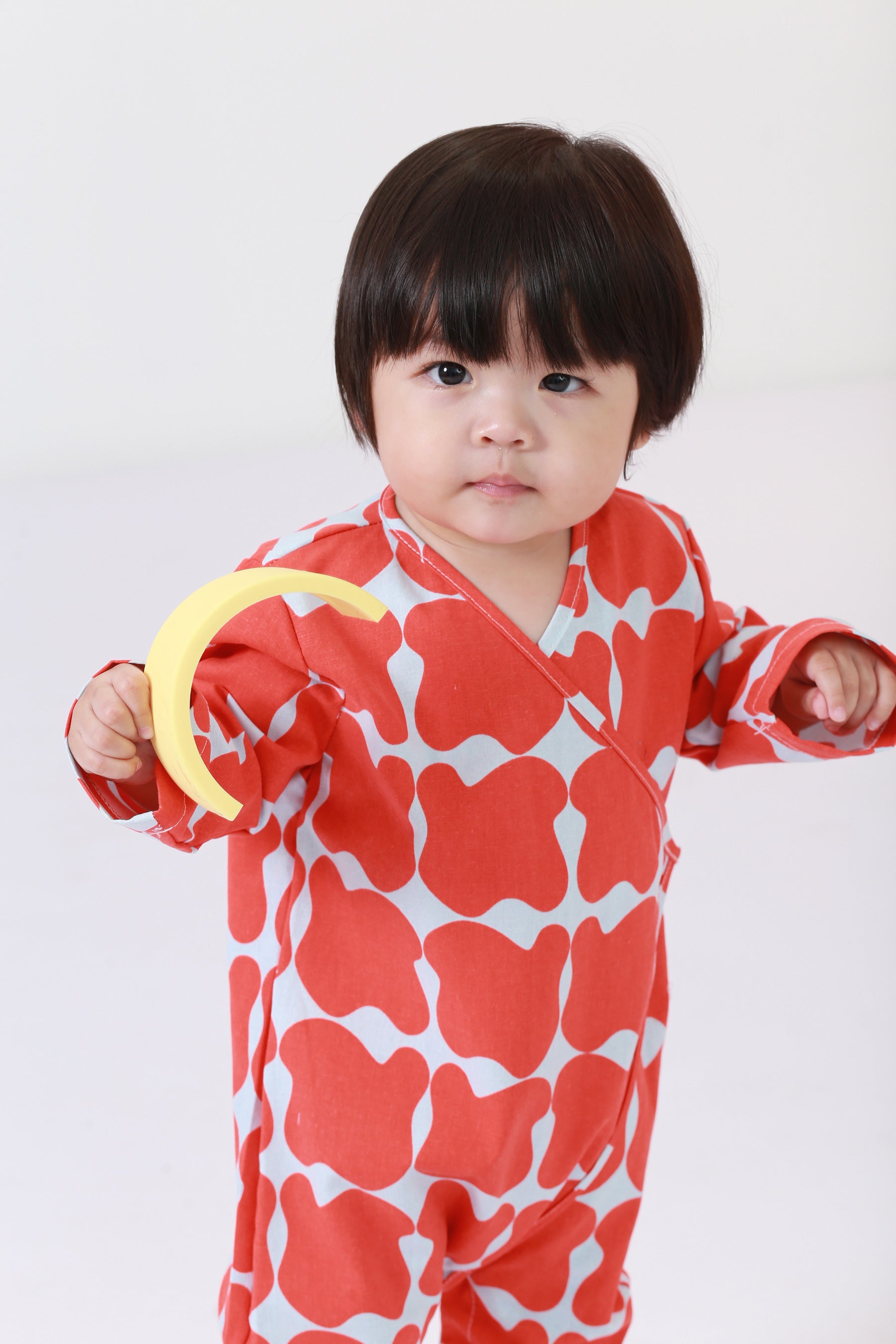 one piece baby rompers button long sleeve eid raya kenduri event wear