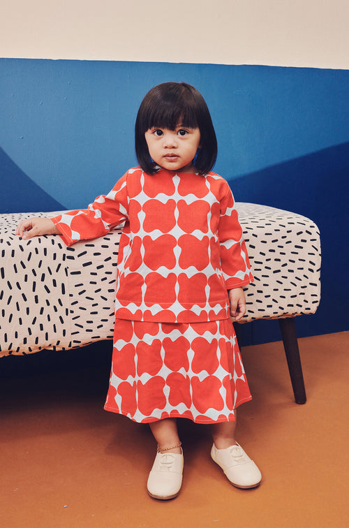 The Pesta Collection Baby Kurung Dress Bubblegum Print
