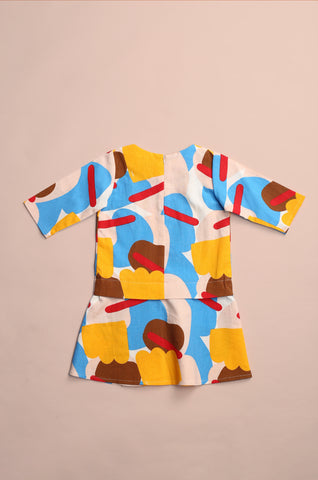 Baby Kurung Dress Jellybean Print