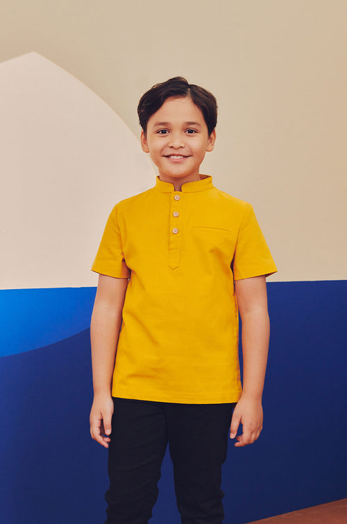 The Pesta Collection Boy Short Sleeves Shirt Mustard