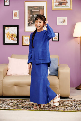 The Kenangan Raya Girl Classic Skirt Royal Blue