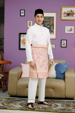 The Warisan Raya Men Baju Melayu Set White