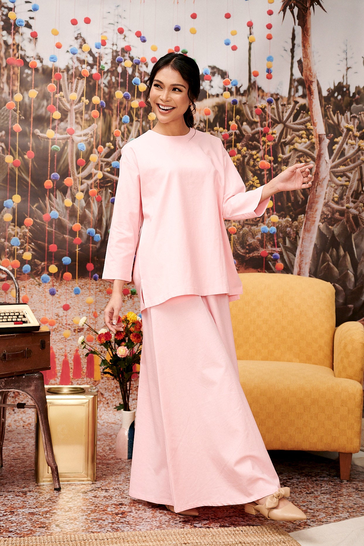The Kenangan Raya Women Boxy Blouse Pink