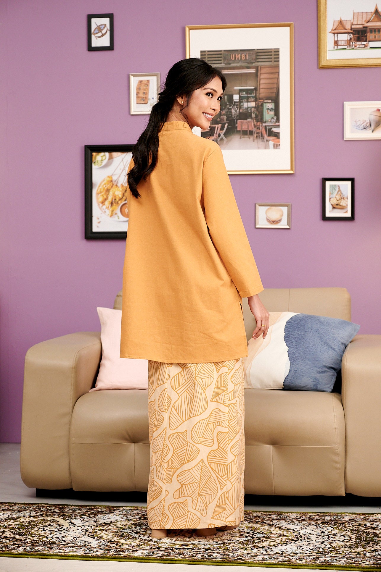 The Kenangan Raya Women Classic Skirt Gasing Print